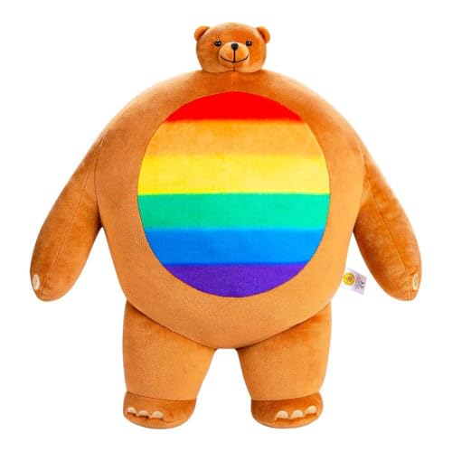 TINY HEADED KINGDOM, Tiny Headed Rainbow Pride Bear 15in