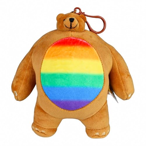 TINY HEADED KINGDOM, Tiny Headed Rainbow Pride Pip Bear 7in